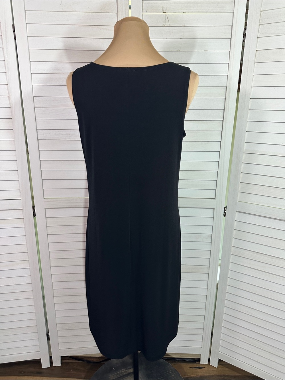 Chico’s Easywear Dress Size 1 (8) Floral Flowy Periwinkle Black - Picture 10 of 15